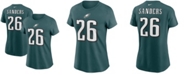 Nike Women's Miles Sanders Midnight Green Philadelphia Eagles Name Number T-shirt